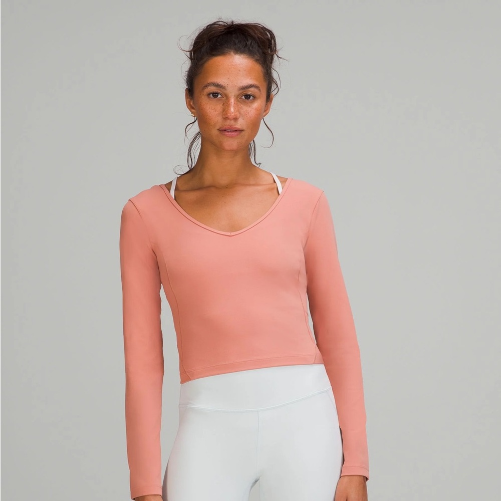 Lululemon Align Crop light orange top